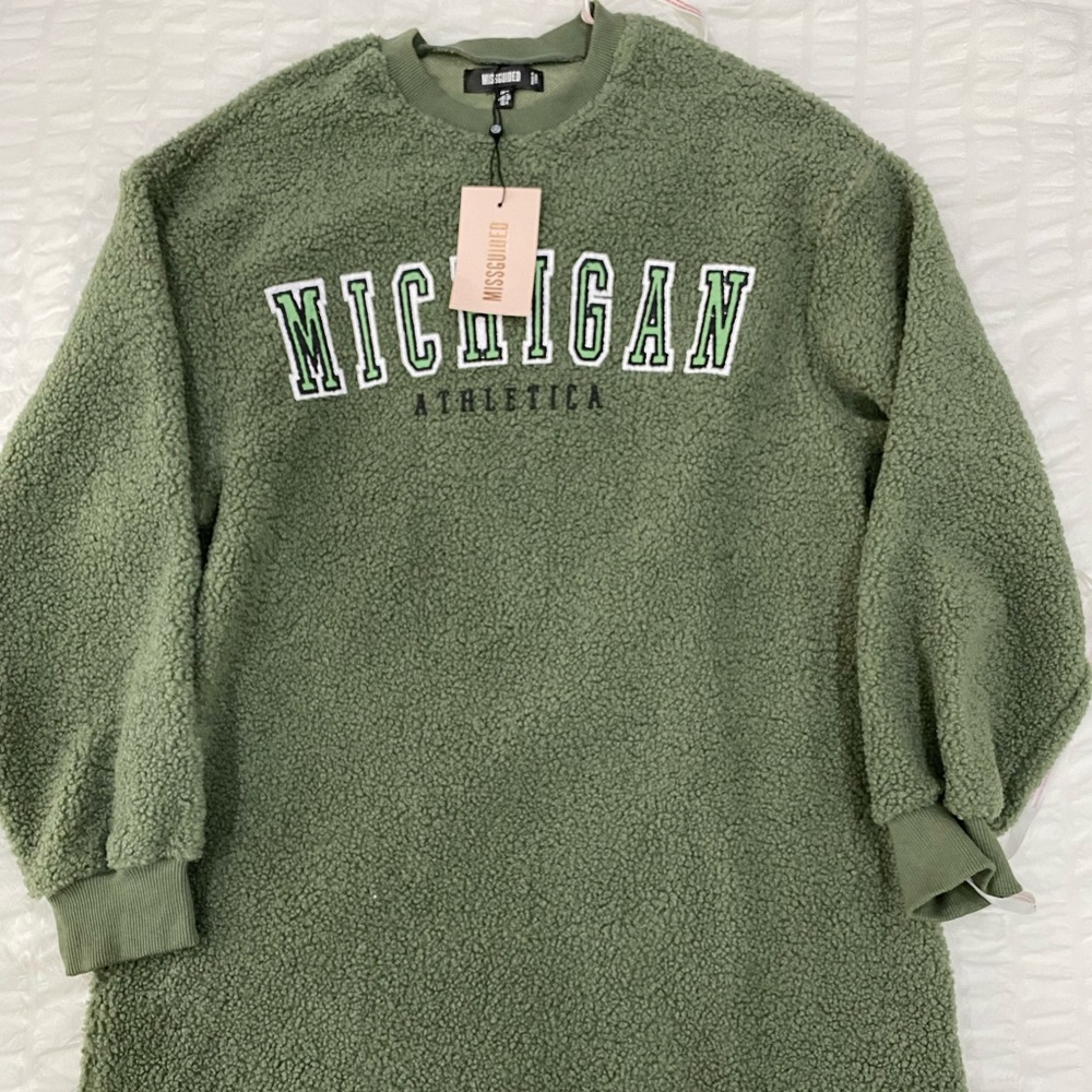 Green teddy dress